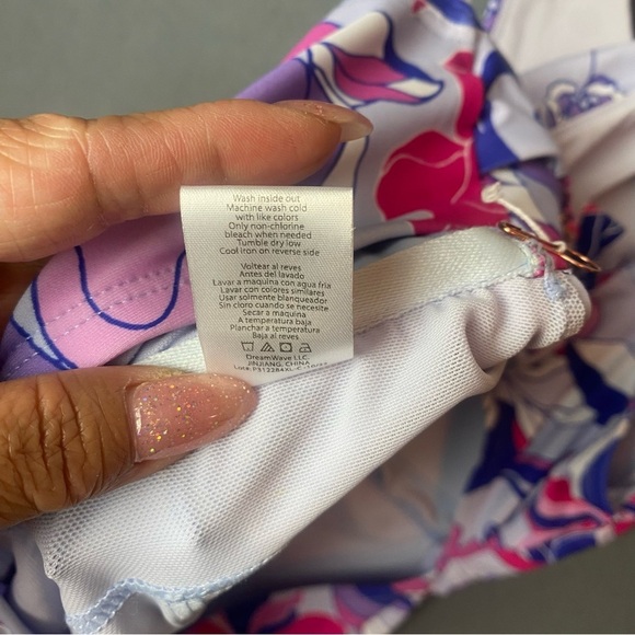 NEW Lysa Plus size 0X "Kylie" swimsuit Floral Keyhole Halter One-Piece Swimsuit - Picture 10 of 10